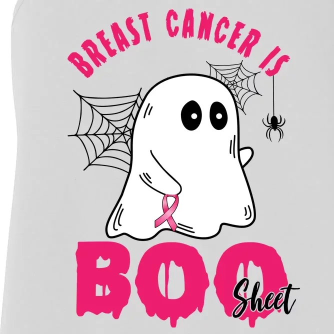 Breast Cancer Is Boo Sheet Halloween Ghost Women's Racerback Tank