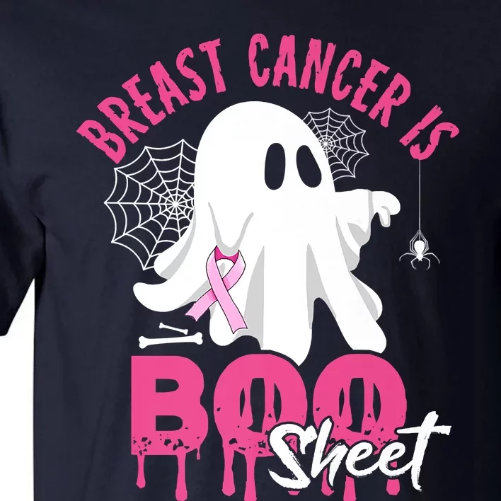 Breast Cancer Is Boo Sheet Halloween Breast Cancer Awareness Tall T-Shirt