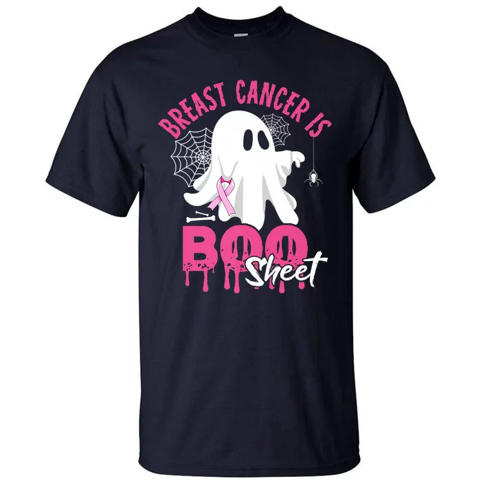 Breast Cancer Is Boo Sheet Halloween Breast Cancer Awareness Tall T-Shirt