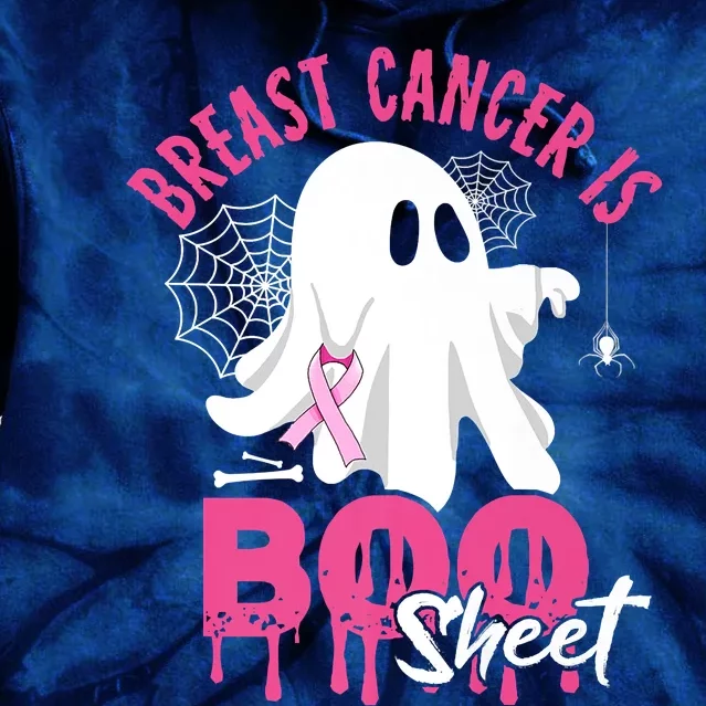 Breast Cancer Is Boo Sheet Halloween Breast Cancer Awareness Tie Dye Hoodie