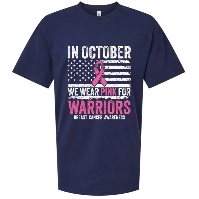 Breast Cancer In October Wear Pink For Warrior Awareness Gift Sueded Cloud Jersey T-Shirt