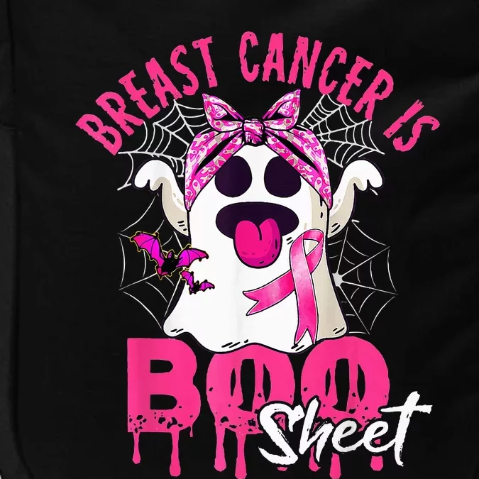 Breast Cancer Is Boo Sheet Halloween Breast Cancer Awareness Impact Tech Backpack