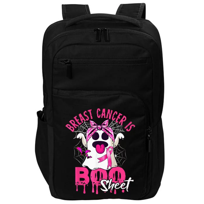 Breast Cancer Is Boo Sheet Halloween Breast Cancer Awareness Impact Tech Backpack