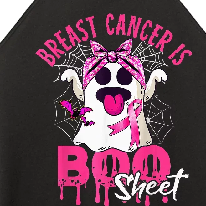 Breast Cancer Is Boo Sheet Halloween Breast Cancer Awareness Women’s Perfect Tri Rocker Tank