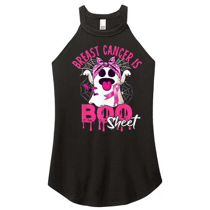 Breast Cancer Is Boo Sheet Halloween Breast Cancer Awareness Women’s Perfect Tri Rocker Tank