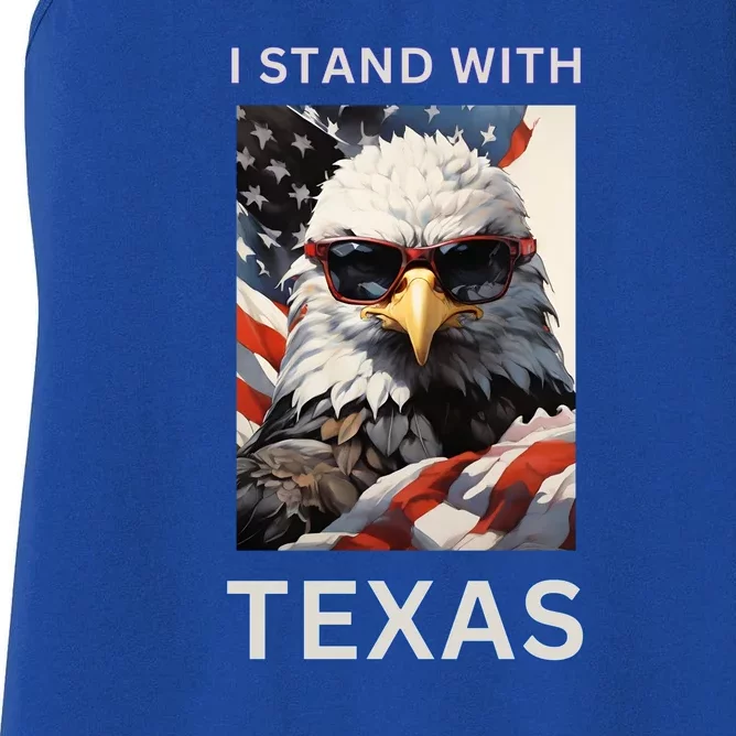 Border Crisis I Stand With Texas Women's Racerback Tank