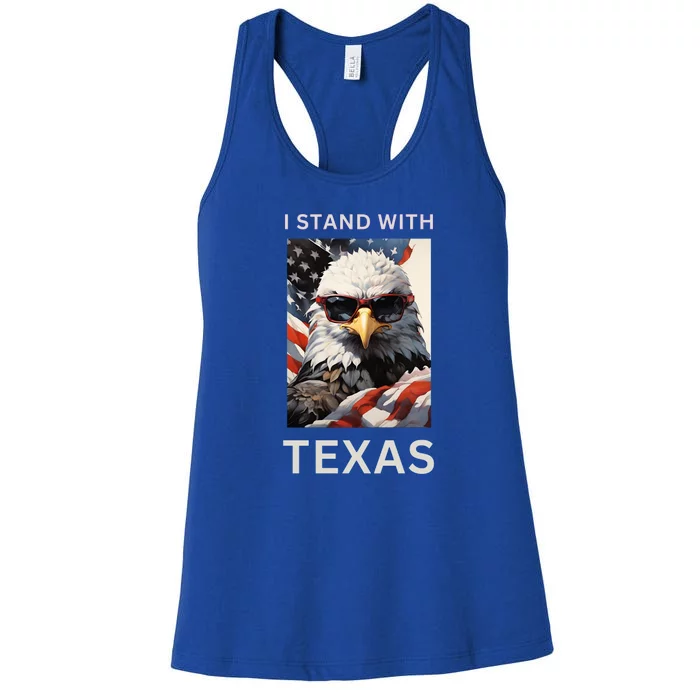 Border Crisis I Stand With Texas Women's Racerback Tank