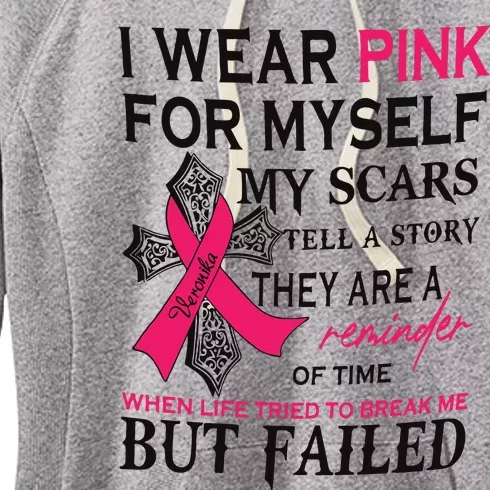 Breast Cancer I Wear Pink For Myself Women's Fleece Hoodie