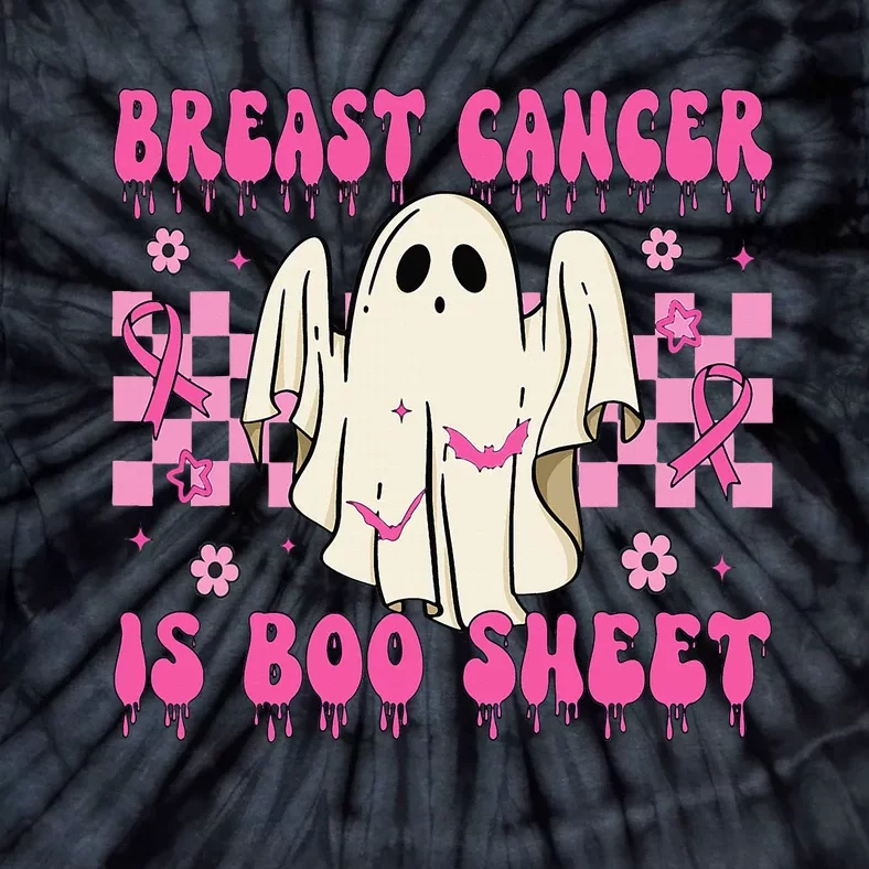 Breast Cancer Is Boo Sheet Halloween Breast Cancer Awareness Tie-Dye T-Shirt