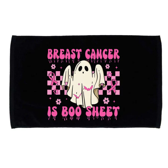 Breast Cancer Is Boo Sheet Halloween Breast Cancer Awareness Microfiber Hand Towel