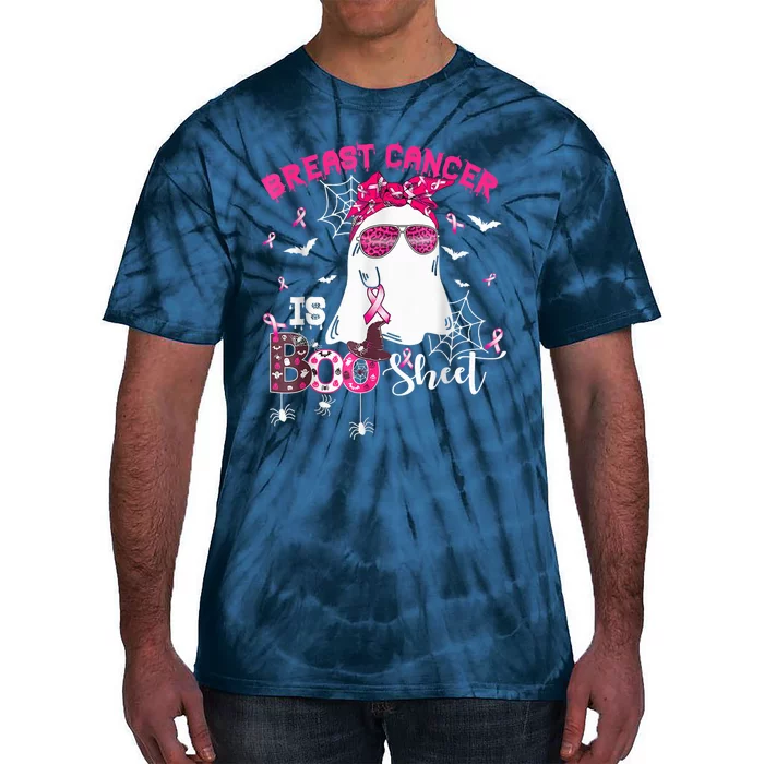 Breast Cancer Is Boo Sheet Halloween Breast Cancer Warrior Tie-Dye T-Shirt