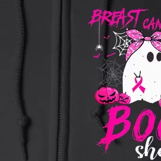 Breast Cancer Is Boo Sheet Breast Cancer Warrior Halloween Full Zip Hoodie