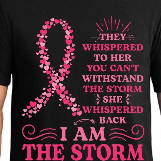 Breast Cancer I'm The Storm Warrior Pink Ribbon Pajama Set