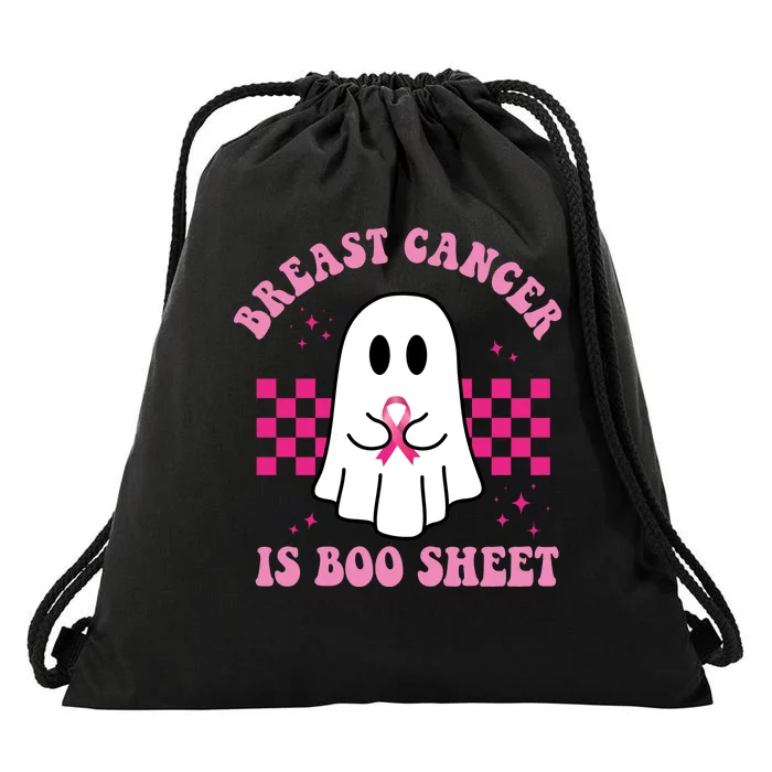 Breast Cancer Is Boo Sheet October Awareness Drawstring Bag