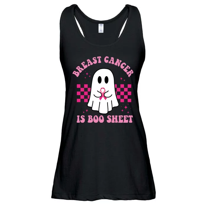 Breast Cancer Is Boo Sheet October Awareness Ladies Essential Flowy Tank