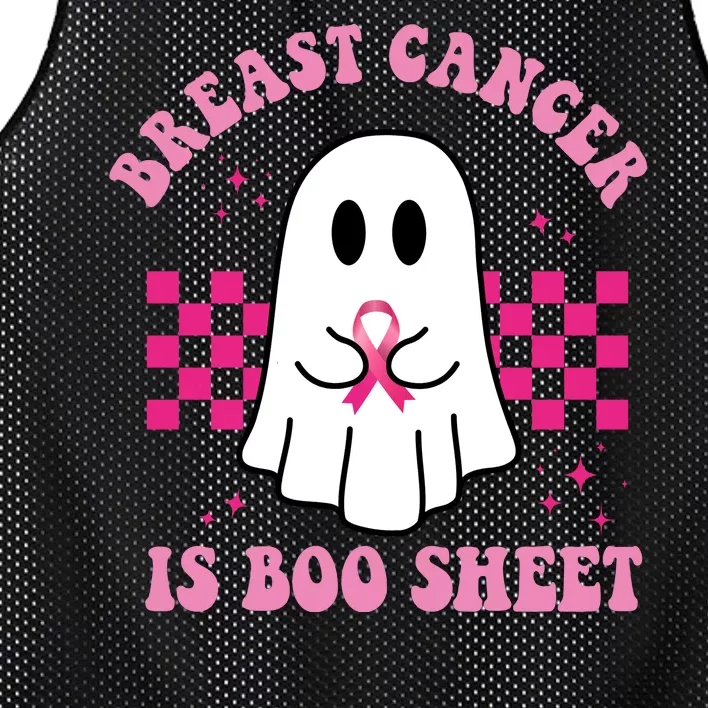 Breast Cancer Is Boo Sheet October Awareness Mesh Reversible Basketball Jersey Tank