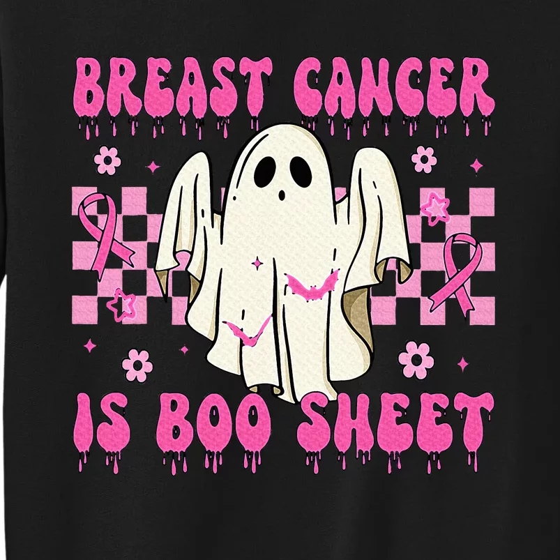 Breast Cancer Is Boo Sheet Halloween Breast Cancer Awareness Tall Sweatshirt