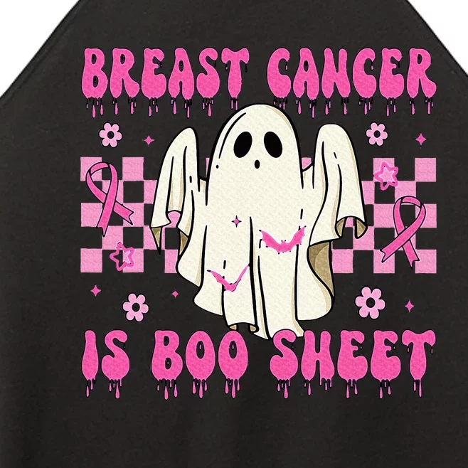 Breast Cancer Is Boo Sheet Halloween Breast Cancer Awareness Women’s Perfect Tri Rocker Tank