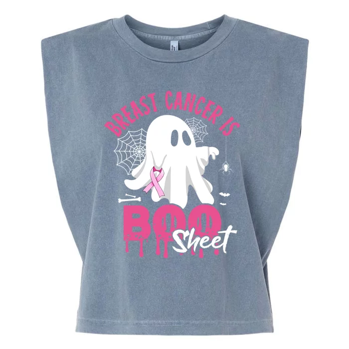 Breast Cancer Is Boo Sheet Halloween Cancer Support Squad Great Gift Garment-Dyed Women's Muscle Tee