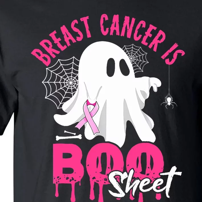 Breast Cancer Is Boo Sheet Halloween Breast Cancer Awareness Tall T-Shirt