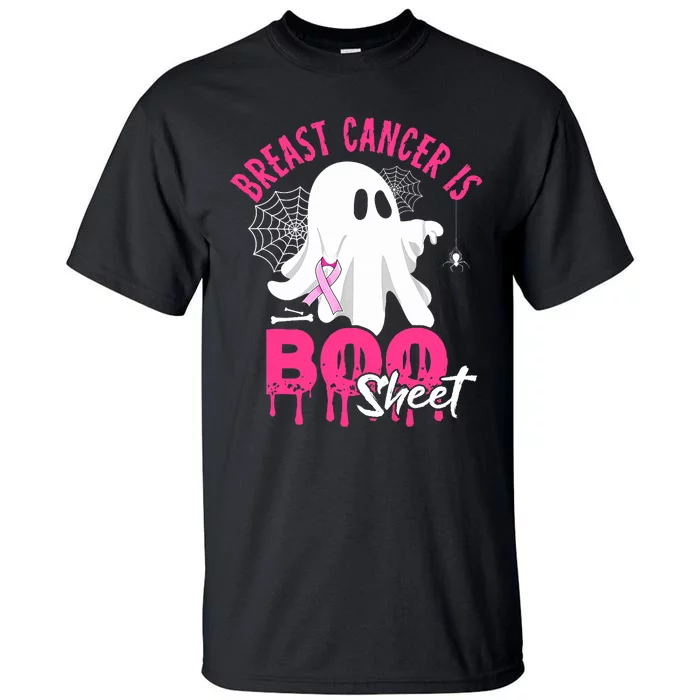 Breast Cancer Is Boo Sheet Halloween Breast Cancer Awareness Tall T-Shirt