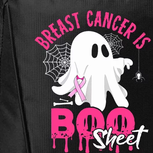 Breast Cancer Is Boo Sheet Halloween Breast Cancer Awareness City Backpack