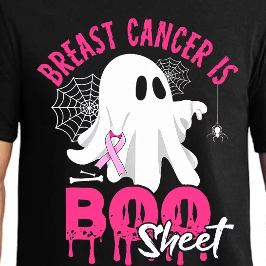 Breast Cancer Is Boo Sheet Halloween Breast Cancer Awareness Pajama Set