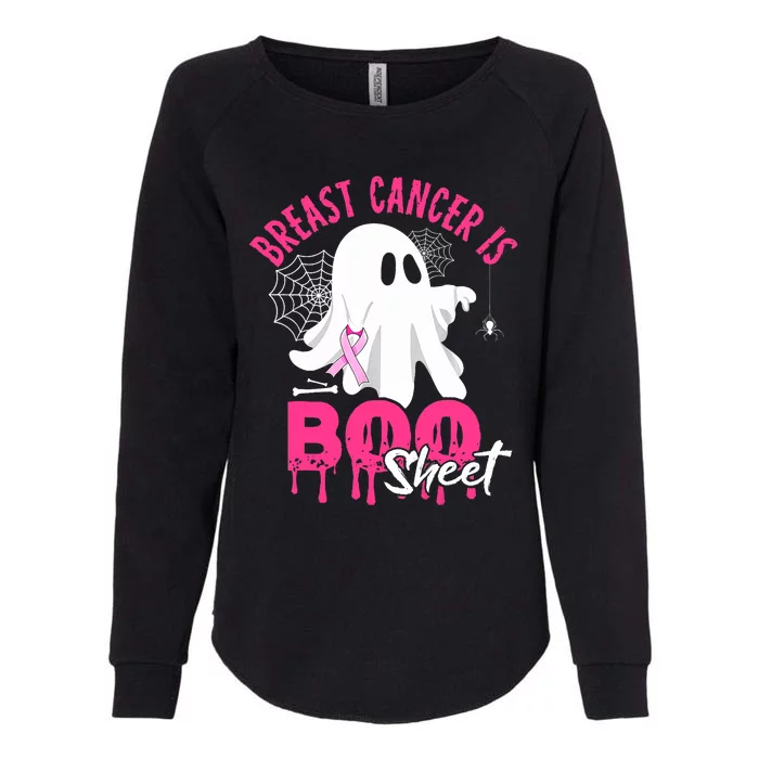 Breast Cancer Is Boo Sheet Halloween Breast Cancer Awareness Womens California Wash Sweatshirt