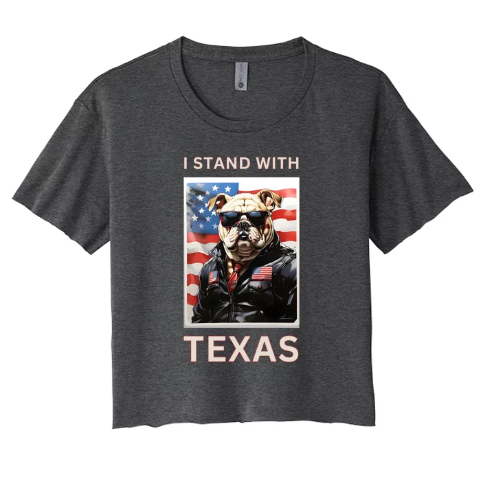 Border Crisis I Stand With Texas Women's Crop Top Tee