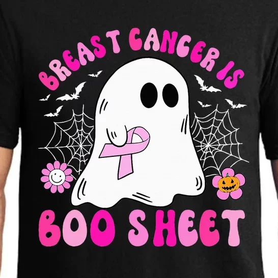 Breast Cancer Is Boo Sheet Halloween Breast Cancer Awareness Pajama Set