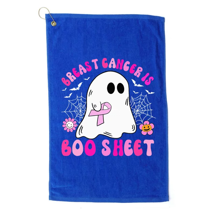 Breast Cancer Is Boo Sheet Halloween Breast Cancer Awareness Platinum Collection Golf Towel