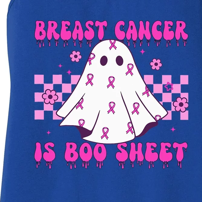 Breast Cancer Is Boo Sheet Halloween Women's Racerback Tank