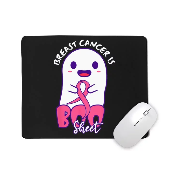 Breast Cancer Is Boo Sheet Cute Ghost Pink Funny Halloween Mousepad