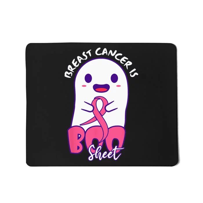 Breast Cancer Is Boo Sheet Cute Ghost Pink Funny Halloween Mousepad