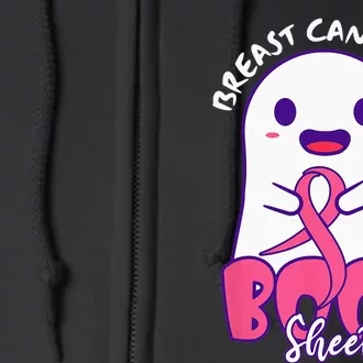 Breast Cancer Is Boo Sheet Cute Ghost Pink Funny Halloween Full Zip Hoodie