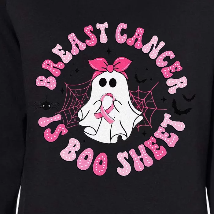 Breast Cancer Is Boo Sheet Ghost Halloween Groovy Costume Womens California Wash Sweatshirt