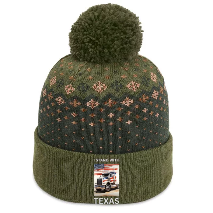 Border Crisis I Stand With Texas The Baniff Cuffed Pom Beanie