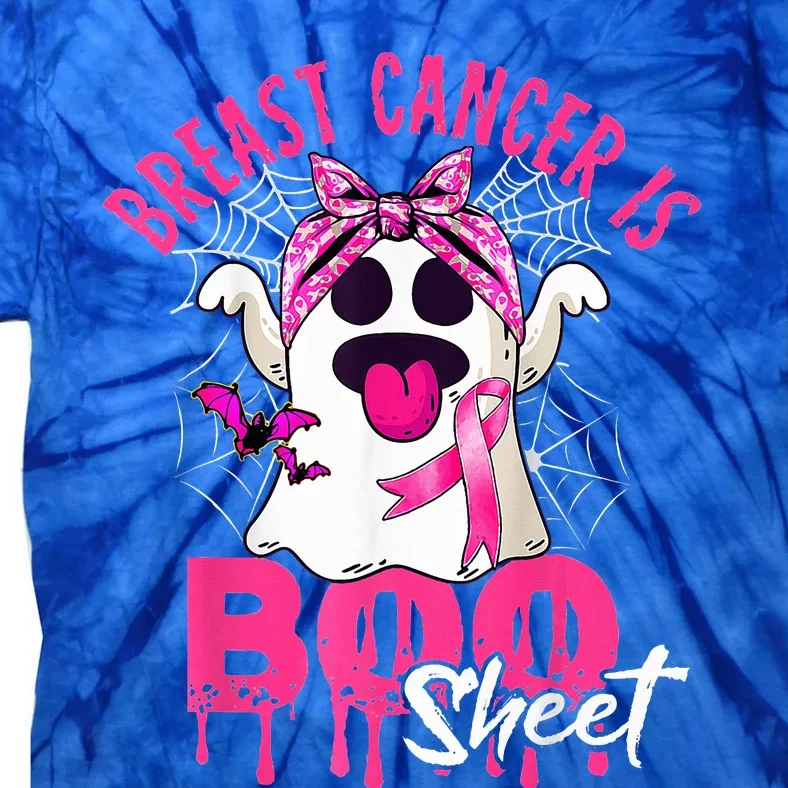 Breast Cancer Is Boo Sheet Halloween Breast Cancer Awareness Tie-Dye T-Shirt