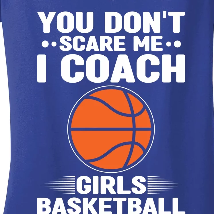 Basketball Coaching I Coach Basketball Coach Dads Gift Women's V-Neck T-Shirt