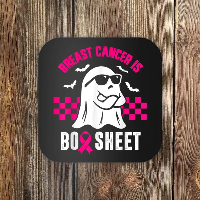 Breast Cancer Is Boo Sheet Halloween Awareness Breast Cancer Coaster