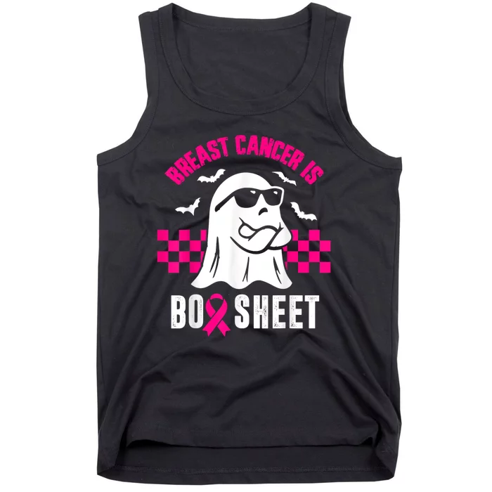 Breast Cancer Is Boo Sheet Halloween Awareness Breast Cancer Tank Top