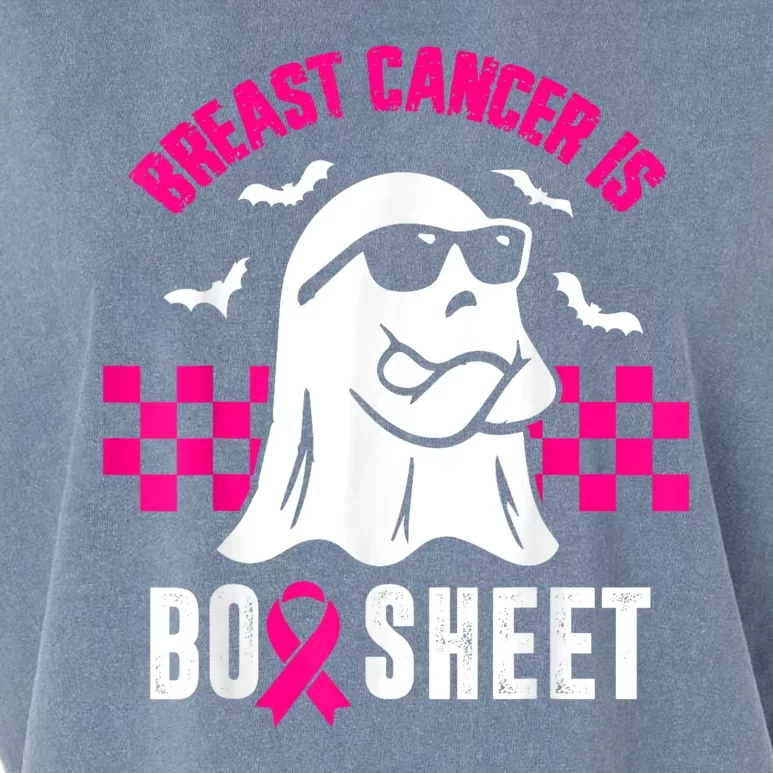 Breast Cancer Is Boo Sheet Halloween Awareness Breast Cancer Garment-Dyed Women's Muscle Tee