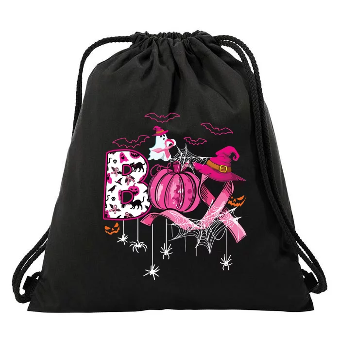 Breast Cancer Is Ghost Sheet Breast Cancer Awareness Drawstring Bag