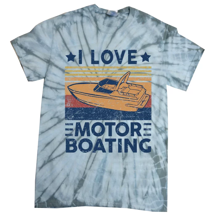 Boat Captain I Love Motorboating Motorboating Tie-Dye T-Shirt