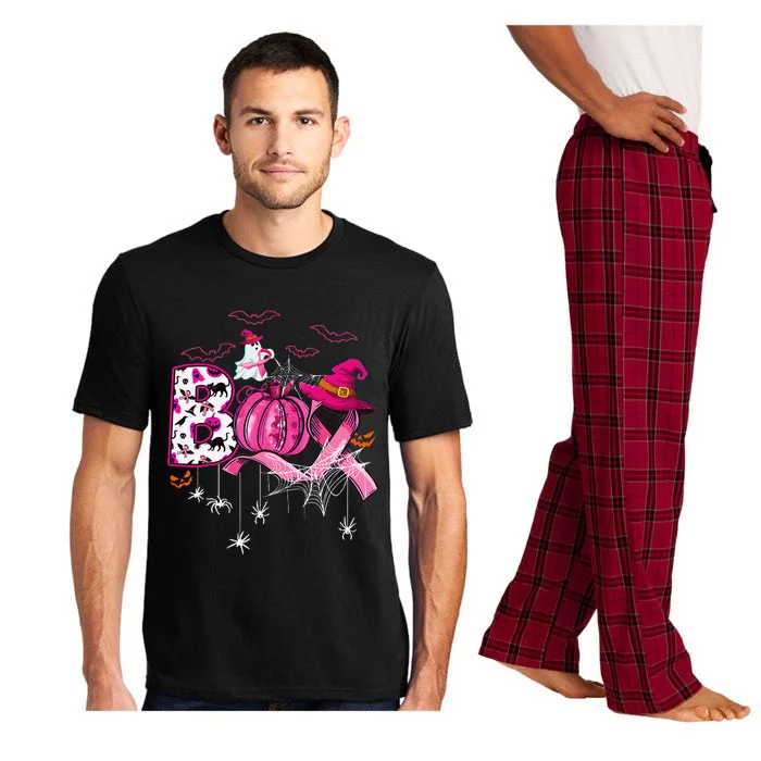 Breast Cancer Is Ghost Sheet P.Ink Breast Cancer Awareness Gift Pajama Set