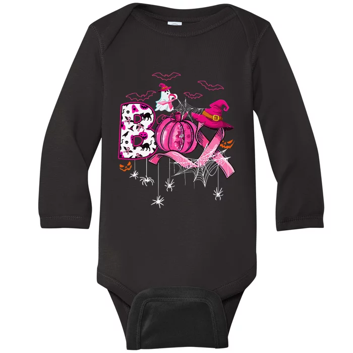 Breast Cancer Is Ghost Sheet P.Ink Breast Cancer Awareness Gift Baby Long Sleeve Bodysuit