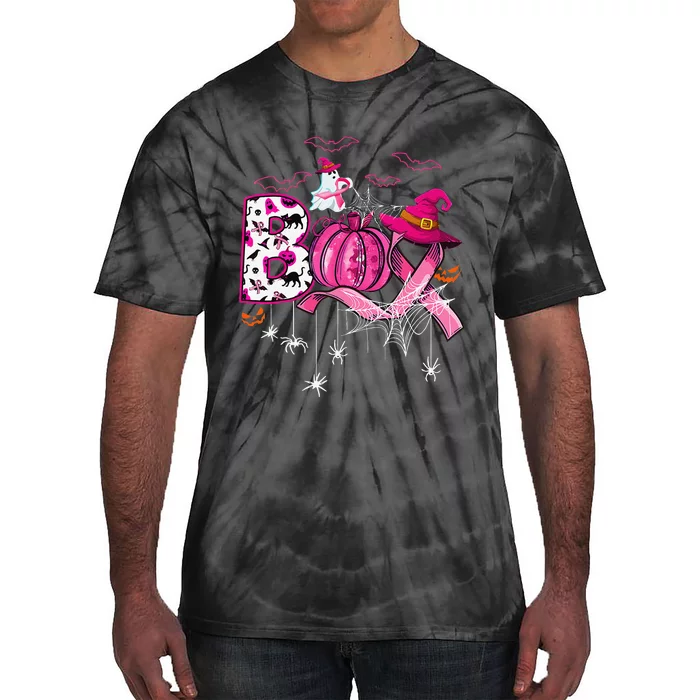 Breast Cancer Is Ghost Sheet P.Ink Breast Cancer Awareness Gift Tie-Dye T-Shirt