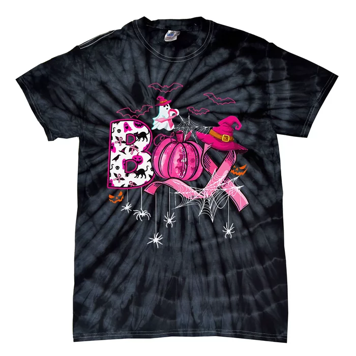 Breast Cancer Is Ghost Sheet P.Ink Breast Cancer Awareness Gift Tie-Dye T-Shirt