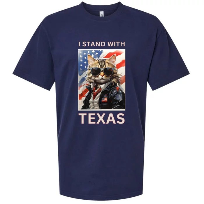 Border Crisis I Stand With Texas Sueded Cloud Jersey T-Shirt