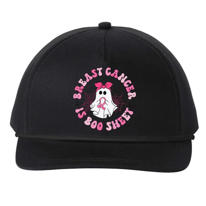 Breast Cancer Is Boo Sheet Pin.K Ghost Witch Halloween Women Snapback Five-Panel Rope Hat